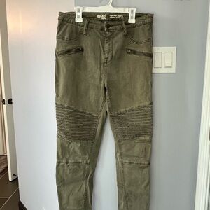 Women’s Olive Moto Pants